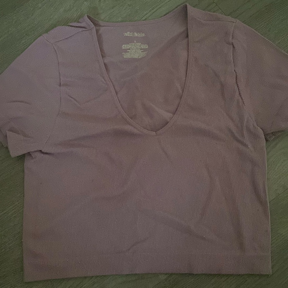 Target scoop neck crop top in purple size small